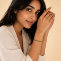 Vervit Gold Green Tennis Bracelet for Women – 18K Gold-Plated PVD Finish, Anti-Tarnish 316L Stainless Steel