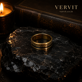 Vervit Men’s Greek Pattern Ring for Daily Wear – Gold Finish, Single Piece