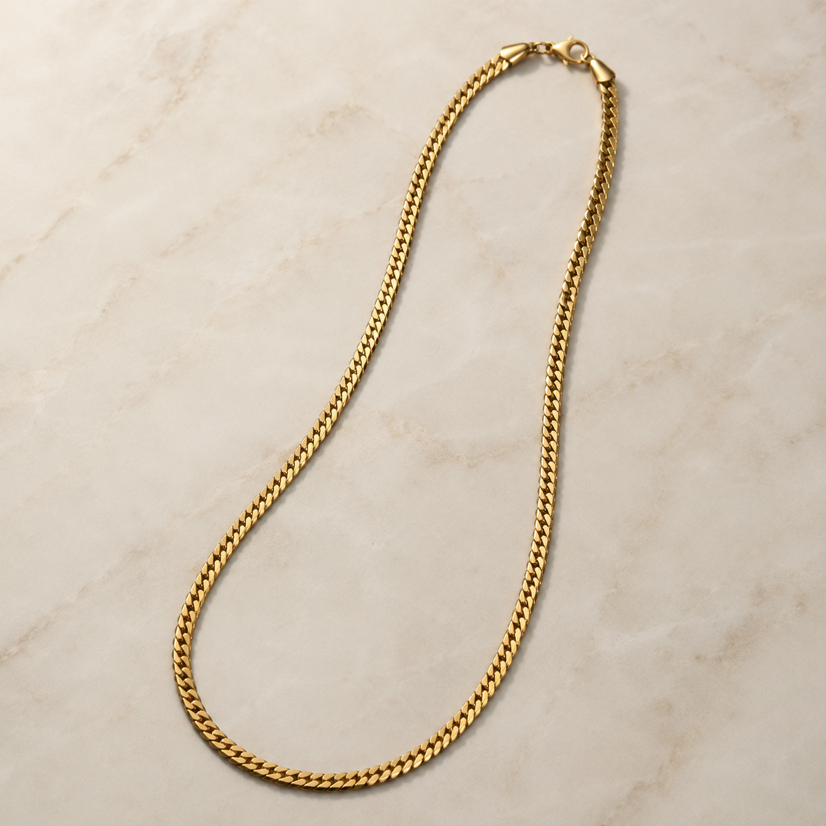 Vervit Curb Chain Necklace for Daily Wear – Gold Finish, Single Piece