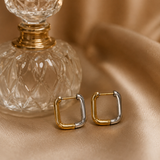 Vervit Duo Luxe Two-Tone Square Hoop Earrings