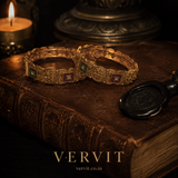 VERVIT Gold Plated Temple Bangle Set for Women