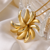 Vervit Floral Necklace Set for Festive Wear – Gold Finish, Necklace with Earrings