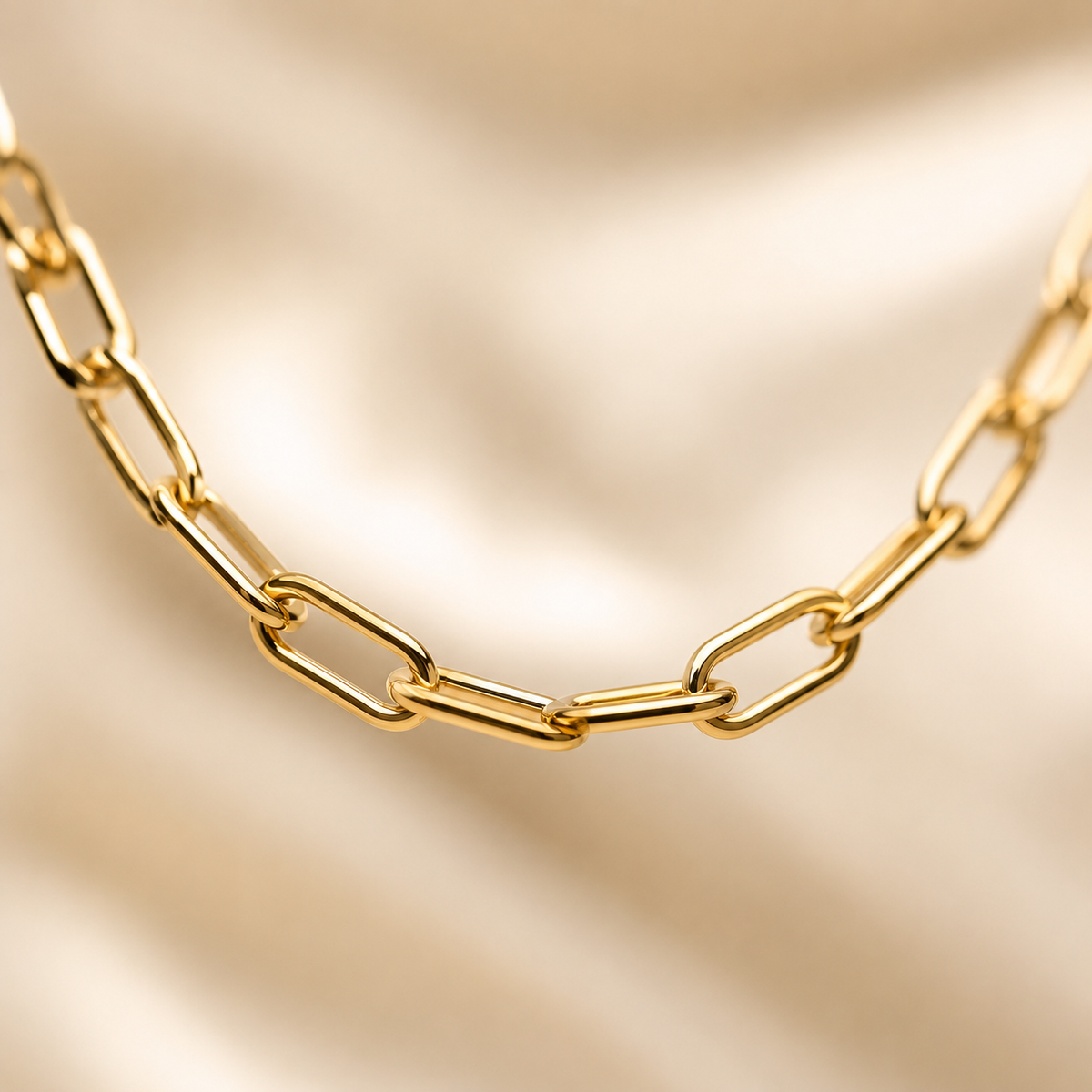 Gold-Toned Paperclip Link Chain