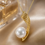 Vervit Pearl Detail Necklace Set for Festive Wear – Gold Finish, Necklace with Earrings