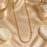 Elegant Gold-Toned Oval Link Chain