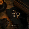 Gold Teardrop Huggie Earrings