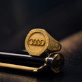 Men’s Gold-Toned Octagon Signet Ring