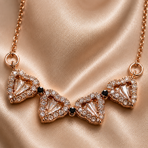 Vervit Magnetic Heart Necklace for Daily Wear – Rose Gold Finish, Single Piece