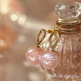 Pink Pearl Drop Earrings