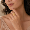 Golden Spiral Ruby Ring for Women