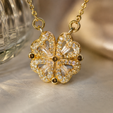 Vervit Heart & Clover Necklace Set for Daily Wear – Gold Finish, Set of 2