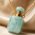 Aqua Bottle Charm Pendant Necklace