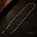 Vervit Men’s Link Chain Necklace for Daily Wear – Gold Finish, Single Piece