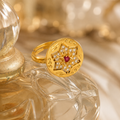Golden Star Ruby Statement Ring