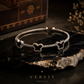Vervit Silver Butterfly Open Cuff Bangle for Women – Anti-Tarnish 316L Stainless Steel