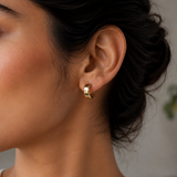 Vervit Gold Minimal Huggie Hoop Earrings for Women – 18K Gold Plated 316L Stainless Steel