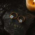 Vervit Azure Charm Gold-Tone Huggie Hoop Earrings