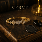 Vervit Floral Bracelet for Festive Wear – Gold Finish, Single Piece