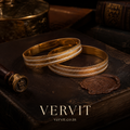 VERVIT Gold Plated Two-Tone Textured Bangle Set for Women
