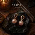 Pink Pearl Drop Earrings