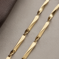 Vervit Men’s Link Chain Necklace for Daily Wear – Gold Finish, Single Piece