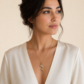 Golden Dolphin Pearl Pendant Necklace