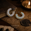 Pearlescent Chunky Hoop Earrings for Brunch & Travel | VERVIT