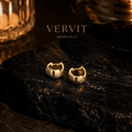 Vervit Gold-Tone Huggie Hoop Earrings for Women – Minimal Design, Pair of 2