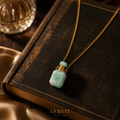 Aqua Bottle Charm Pendant Necklace