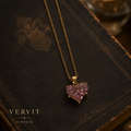 Pink Heart Solitaire Pendant Necklace