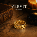 Men’s Gold-Toned Cuban Link Band Ring