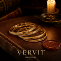 VERVIT Gold Plated Textured Bangle Set for Women