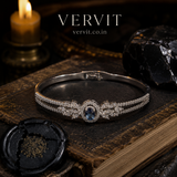 Silver Sapphire Stone Bracelet