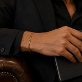 Vervit Gold Box Link Chain Bracelet for Men – 18K Gold Plated 316L Stainless Steel