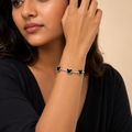Vervit Silver Butterfly Open Cuff Bangle for Women – Anti-Tarnish 316L Stainless Steel