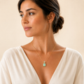 Aqua Bottle Charm Pendant Necklace
