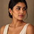 Vervit Gold-Tone Teardrop Stud Earrings for Women – Pair of 2