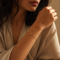 Vervit Cube Detail Bracelet for Daily Wear – Gold Finish, Single Piece
