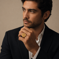 Men’s Gold-Toned Octagon Signet Ring