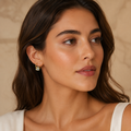 Vervit Azure Charm Gold-Tone Huggie Hoop Earrings
