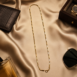 Vervit Men’s Link Chain Necklace for Daily Wear – Gold Finish, Single Piece