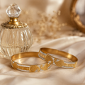 Vervit Paisley Aura Gold-Tone Bangle Set of 2