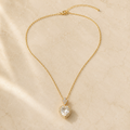 Vervit Heart Pendant Necklace for Daily Wear – Gold Finish, Single Piece