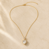 Vervit Heart Pendant Necklace for Daily Wear – Gold Finish, Single Piece