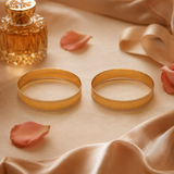 Vervit Gleam Line Gold-Tone Bangle Set of 2