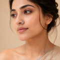 Silver Crystal Hoop Nose Ring