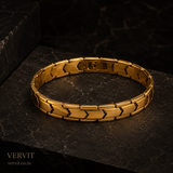 Vervit Gold Link Chain Bracelet for Men – 18K Gold Plated 316L Stainless Steel