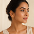 Vervit Gold Rectangular Hoop Earrings for Women – 18K Gold Plated 316L Stainless Steel