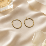 Vervit Gold Classic Hoop Earrings for Women – 18K Gold-Plated 316L Stainless Steel