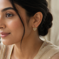 Vervit Gold Heart Drop Earrings for Women – 18K Gold Plated PVD Finish on 316L Stainless Steel